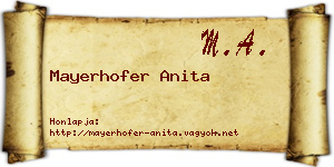 Mayerhofer Anita névjegykártya